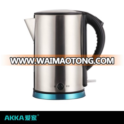 Fashion design large capacity cordless ss electric kettle with spring lid for kitchen and hotel