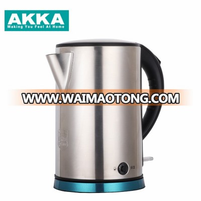 High grade export commercial kitchen equipment fast boiling insulated seamless 1.8l stainless steel electric kettle